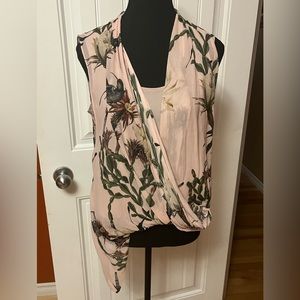 All Saints pink floral blouse